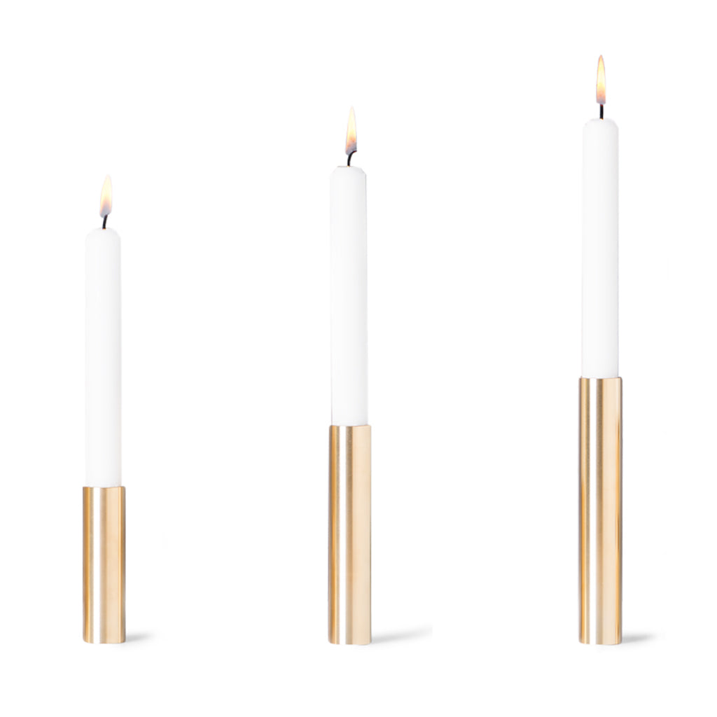 Hove Home Slim Light 3 BOX Candle Holder Brass
