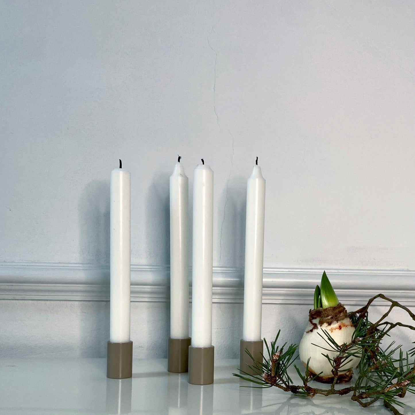 Hove Home Small Light Candle Holder Beige