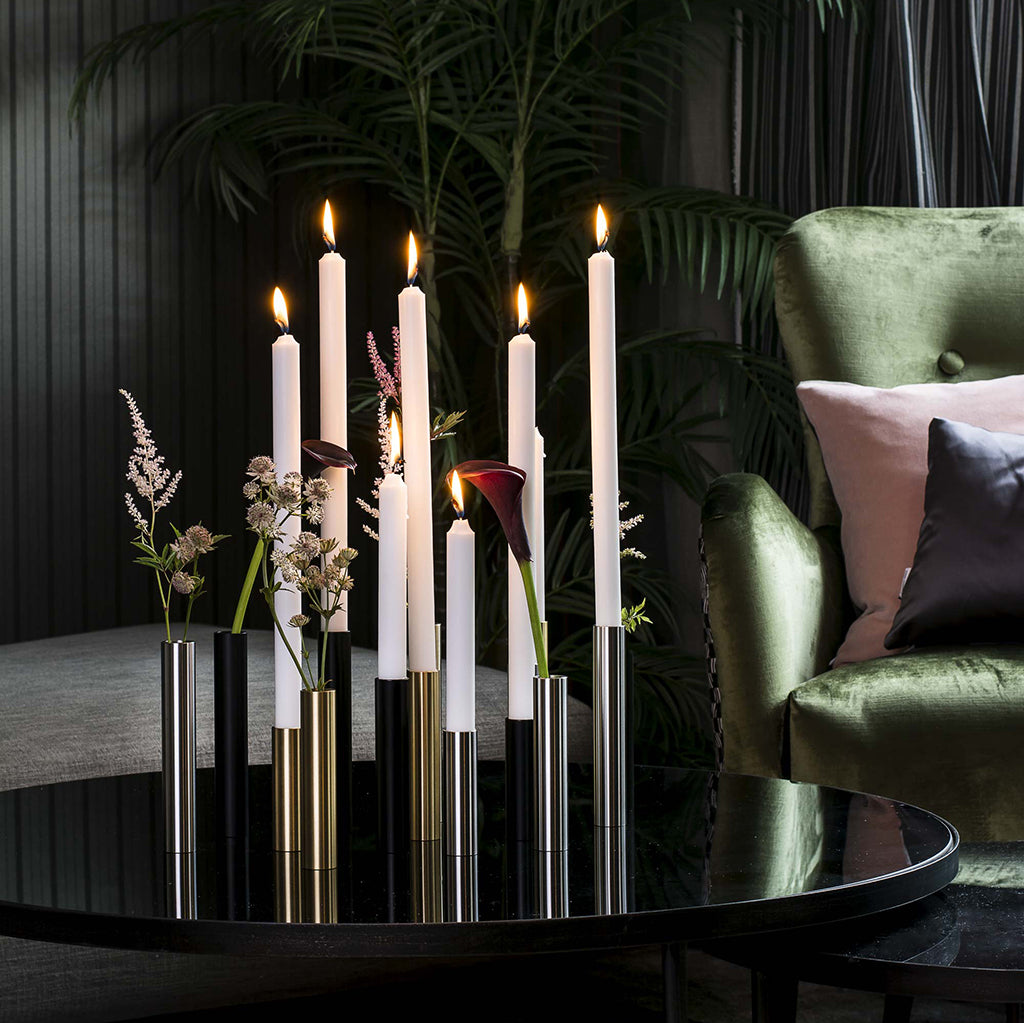 Hove Home Slim Light 17 cm Candle Holder Black Powder Coated Steel
