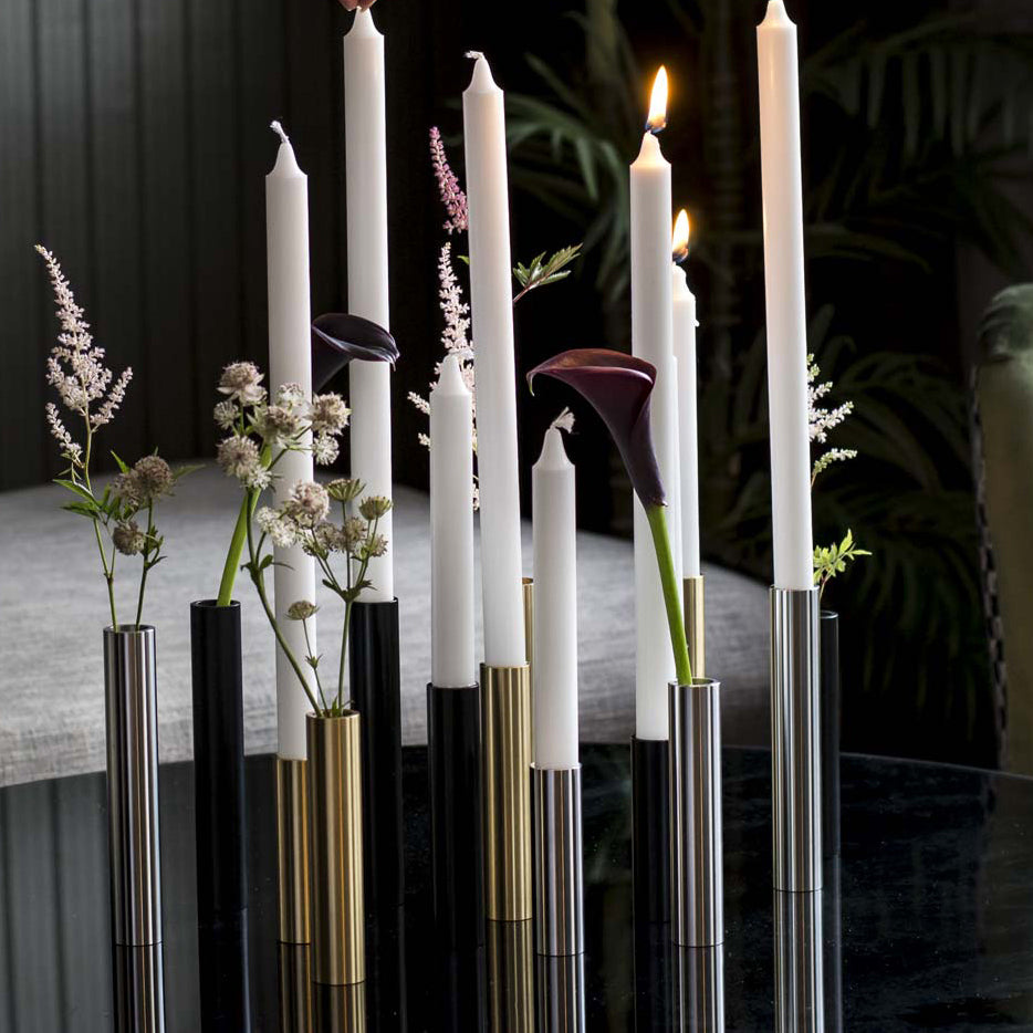 Hove Home Slim Light 4 BOX Candle Holder Black Powder Coated Steel
