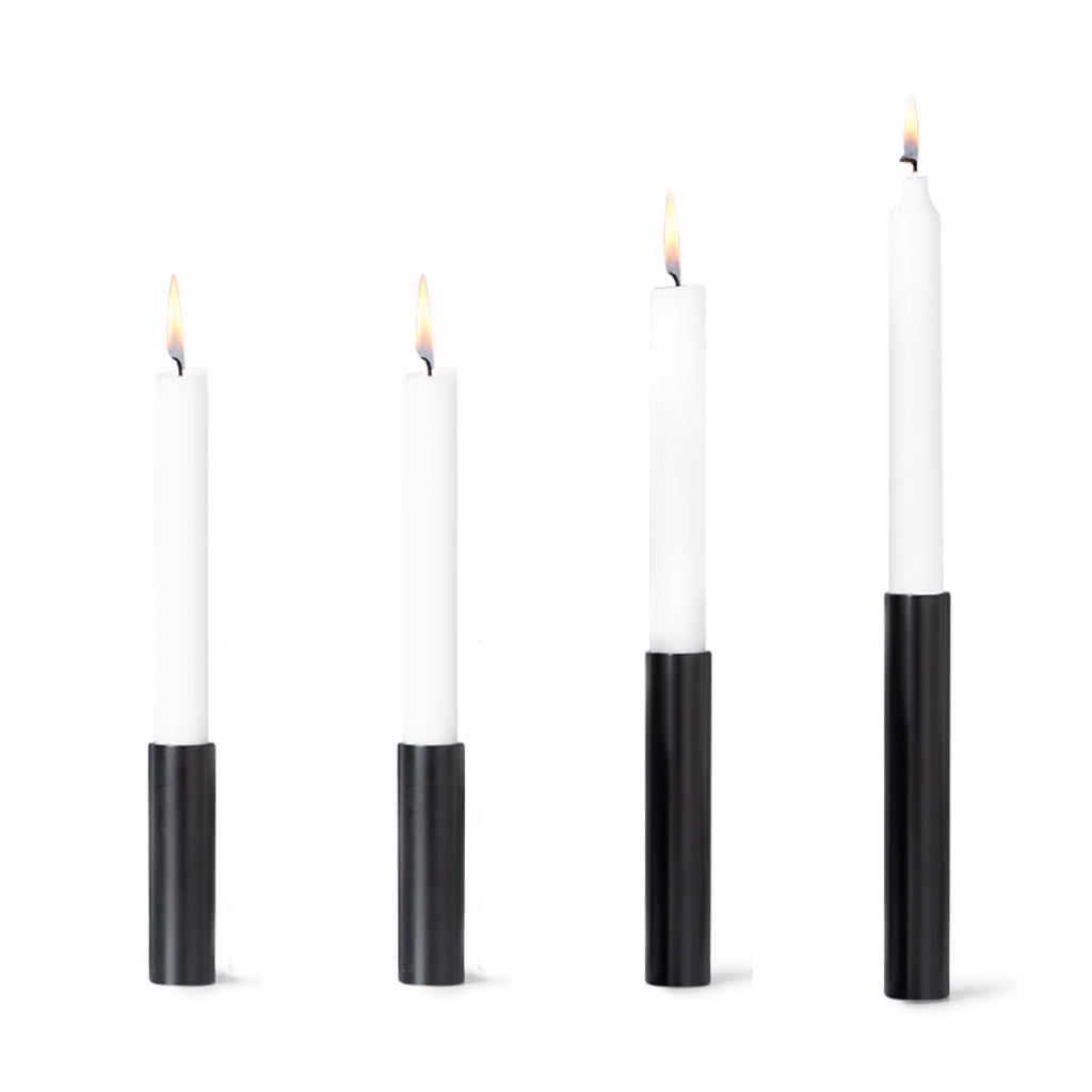 Hove Home Slim Light 4 BOX Candle Holder Black Powder Coated Steel