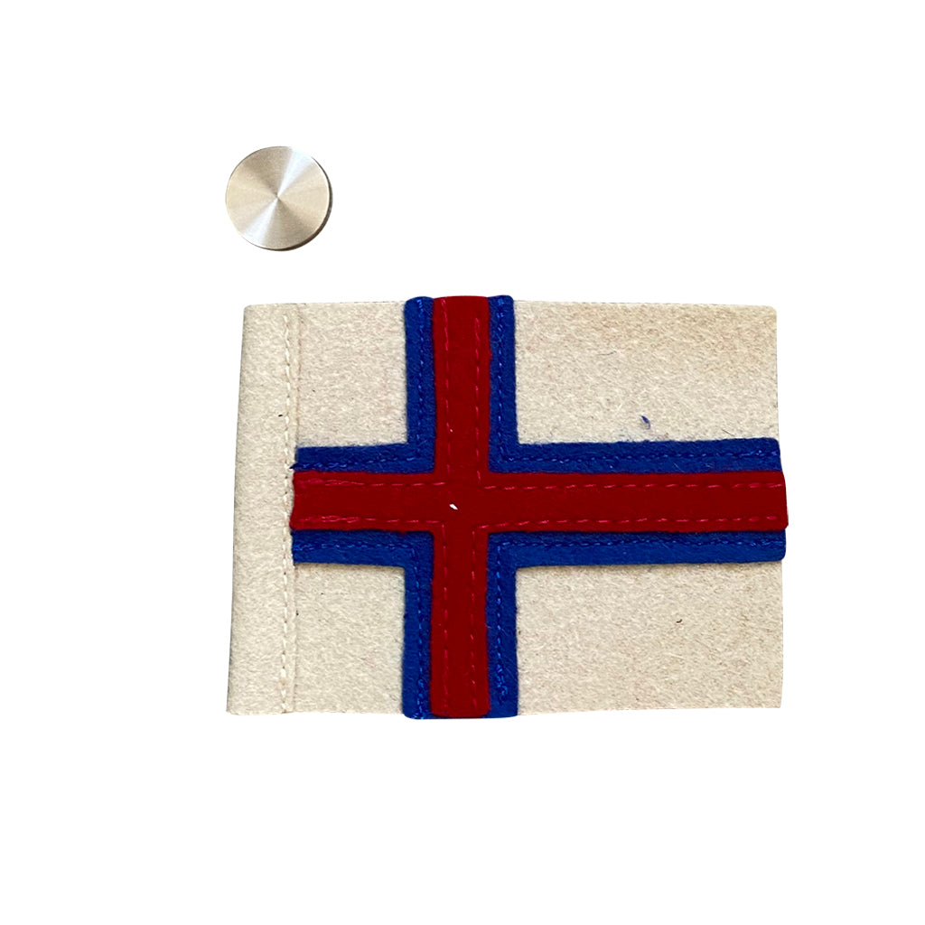 Hove Home Faroese flag Stainless steel Flag Red, blue and white