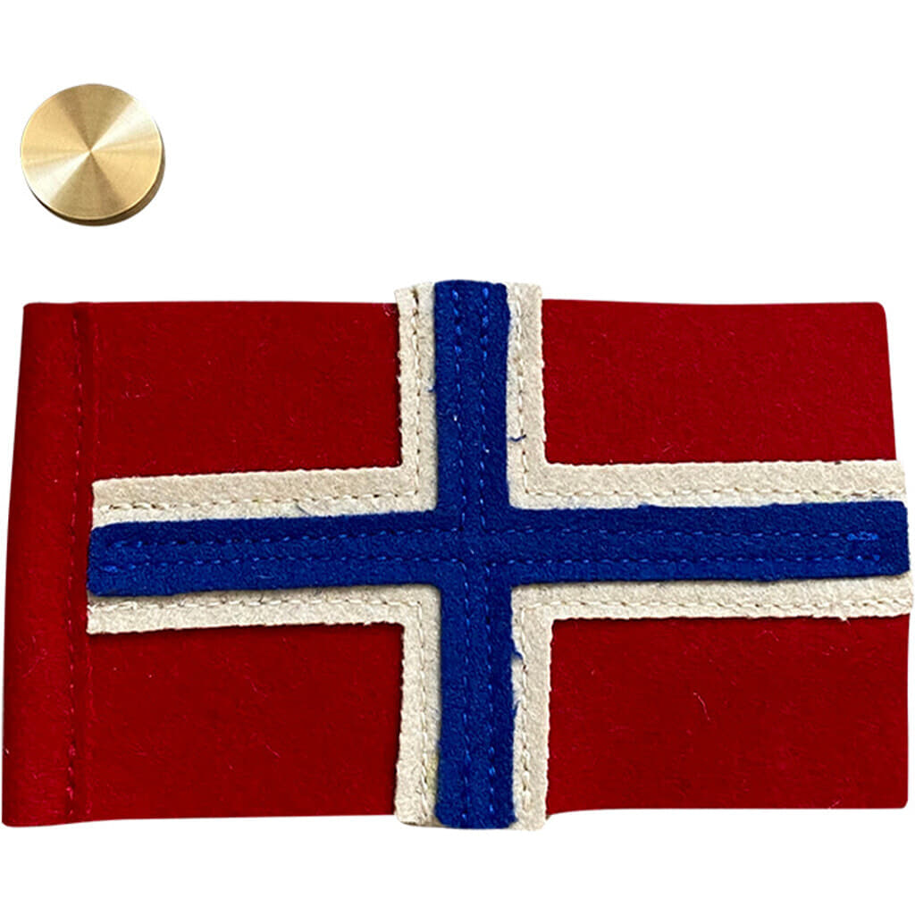 Hove Home Norwegian Flag Brass Flag Red, blue and white